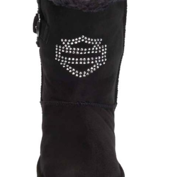 Harley Davidson Black Warm-Up Faux Fur Boots NWT - Picture 3 of 7